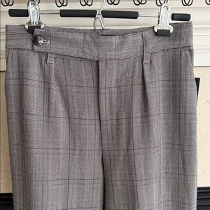 DKNY Gray Plaid Trousers